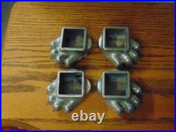 Original vintage set FISHER WOOD STOVE BEAR PAWithCLAW FEET eugene oregon