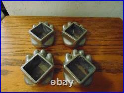 Original vintage set FISHER WOOD STOVE BEAR PAWithCLAW FEET eugene oregon
