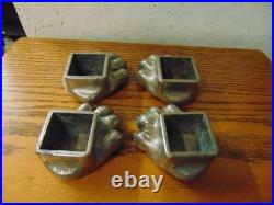 Original vintage set FISHER WOOD STOVE BEAR PAWithCLAW FEET eugene oregon