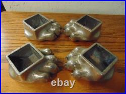 Original vintage set FISHER WOOD STOVE BEAR PAWithCLAW FEET eugene oregon
