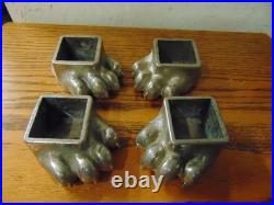 Original vintage set FISHER WOOD STOVE BEAR PAWithCLAW FEET eugene oregon