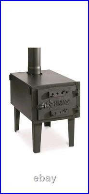 Outdoor Wood Stove Cast Iron Portable Camping Vented Tent Cooking Pipes Included