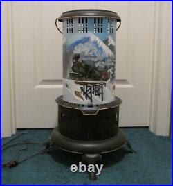 Painting by HAZLETT Vintage PERFECTION Oil Heater Stove Re-purposed Light Lamp