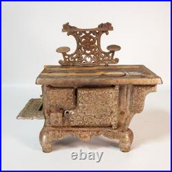 Pair Antique Lancaster Brand Eagle Cast Iron Cook Stove Salesman Sample Large