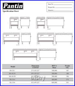 Pantin 36 Commercial Double Gas Stock Pot Stove Range Cooktop 200,000BTU NSF