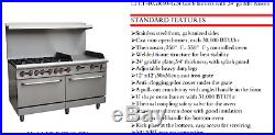 Pantin 60 Commercial 6 Burner 24 Griddle Kitchen Restaurant Range Oven Stove