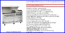 Pantin 60 Commercial 6 Burner 24 Griddle Kitchen Restaurant Range Oven Stove