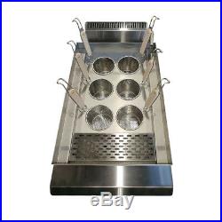 Pantin Commercial 6Hole Gas Pasta Noodle Cooker Range Stove Machine with Cabinet