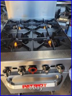Patriot PT-R24 4-Burner Range Space Saver Natural Gas 24W Tested Live Pics