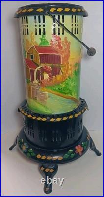 Perfection 525 Oil Kerosene Parlor Cabin Heater Stove W Orig Burner & Fuel Can