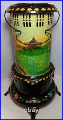 Perfection 525 Oil Kerosene Parlor Cabin Heater Stove W Orig Burner & Fuel Can