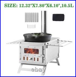 Portable Camp Wood Stove, Hot Tent, 640in³ box, Stainless steel MANY UPGRADES