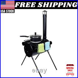 Portable Military Camping Hiking Hunting Ice Fishing Cook Wood Stove Tent Heater