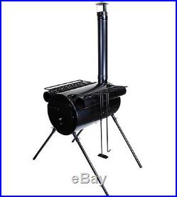 Portable Military Camping Wood Stove Tent Heater Cot Camp Ice-Fishing Cooking RV