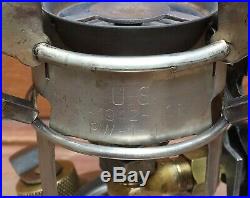 Prentiss-Wabers M1942 Mountaineer Field Stove WWII TESTED Coleman Case NICE