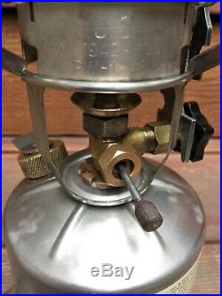 Prentiss-Wabers M1942 Mountaineer Field Stove WWII TESTED Coleman Case NICE