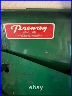 Preway Model P4821 green camp stove Vintage 2 Burner Camp Stove Suitcase Tested