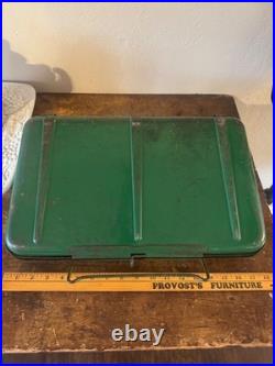 Preway Model P4821 green camp stove Vintage 2 Burner Camp Stove Suitcase Tested
