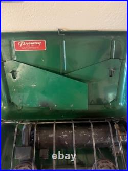 Preway Model P4821 green camp stove Vintage 2 Burner Camp Stove Suitcase Tested