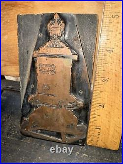 Printing Block Beautiful Wood stove Copper Face Old