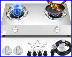 Propane Stove 2 Burner Auto Ignition Propane Burner 26000 BTU Gas Stove with CSA