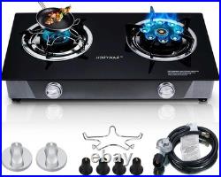 Propane Stove 2 Burner Gas Stove Novel 9 Copper Propane Burners Auto Ignition Te