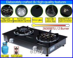 Propane Stove 2 Burner Gas Stove Novel 9 Copper Propane Burners Auto Ignition Te