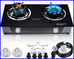 Propane Stove 2 Burner Gas Stove Novel 9 Copper Propane Burners Auto Ignition Te