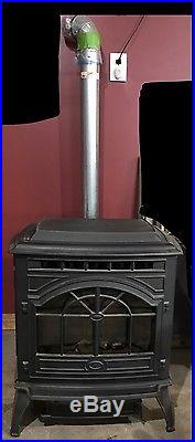 Quadra-Fire Castile Freestanding Cast Iron Pellet Stove /Corn Burner 38,700 BTU