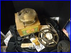 RARE IN ORIG BOX Vintage Brass COLEMAN SOLUS CAMP STOVE #517 SILENT Canada