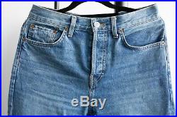 RE/DONE ORIGINALS High Rise Stove Pipe Blue Jeans Size 26