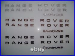 Range Rover Classic County 3D Letters Badge