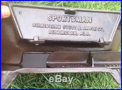 Rare 3 Legged Birmingham Stove Range Sportsman Cast Iron Grill Camp Fish Fryer