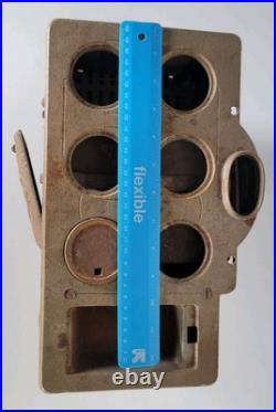 Rare Antique BABY Cast Iron Cook Stove Range Salesman Sample Toy + Extras Pot