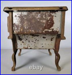 Rare Antique BABY Cast Iron Cook Stove Range Salesman Sample Toy + Extras Pot