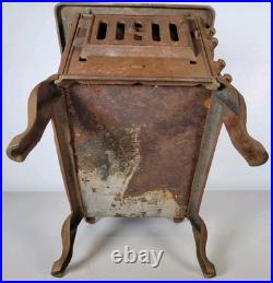 Rare Antique BABY Cast Iron Cook Stove Range Salesman Sample Toy + Extras Pot
