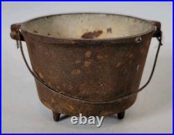 Rare Antique BABY Cast Iron Cook Stove Range Salesman Sample Toy + Extras Pot