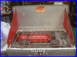 Rare Coleman 442 Red Diamond 2 Burner Aluminum Stove Vintage Camping Untested