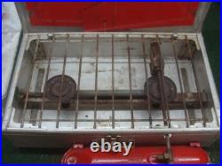 Rare Coleman 442 Red Diamond 2 Burner Aluminum Stove Vintage Camping Untested