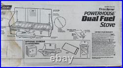 Rare NEW Coleman 3 Burner Powerhouse 428-700 Dual Fuel Stove. NEVER USED