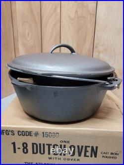 Rare Nos. Vintage #8 Cast Iron Atlanta Stove Works Cast Iron Dutch Oven New