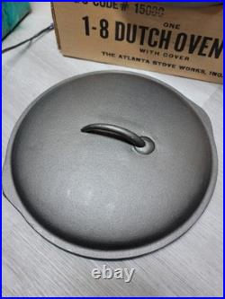 Rare Nos. Vintage #8 Cast Iron Atlanta Stove Works Cast Iron Dutch Oven New