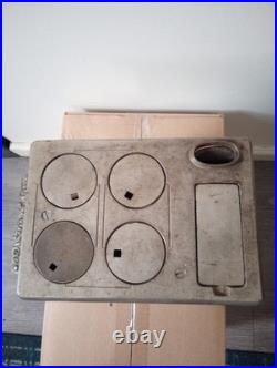 Rare Vintage Cast Iron Royal Kenton Brand Toy Salesman Sample Stove Nickel Plate