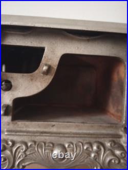 Rare Vintage Cast Iron Royal Kenton Brand Toy Salesman Sample Stove Nickel Plate