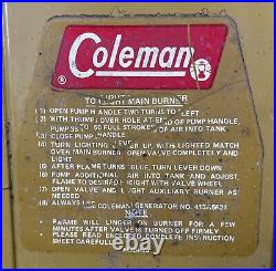 Rare Vintage Coleman GOLD BOND 413G Camping 2- Burner Stove Yellow TO RESTORE 72