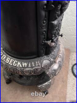 Rare Vintage P. D. Beckwith (Side-Winder) Parlor Stove Unique, Very Rare