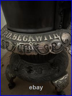 Rare Vintage P. D. Beckwith (Side-Winder) Parlor Stove Unique, Very Rare