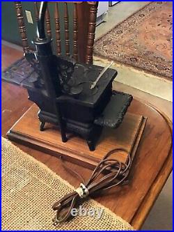 Rare! Vintage Ranch Craft Original Cast Iron Miniature Cook Stove Lamp