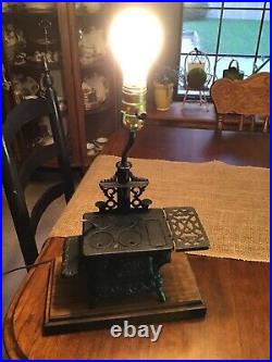 Rare! Vintage Ranch Craft Original Cast Iron Miniature Cook Stove Lamp