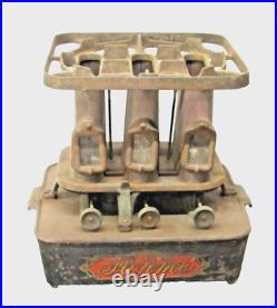 Rare Vintage Sad Iron 3 Burner Florence Cast Iron Kerosene Heater Stove USA